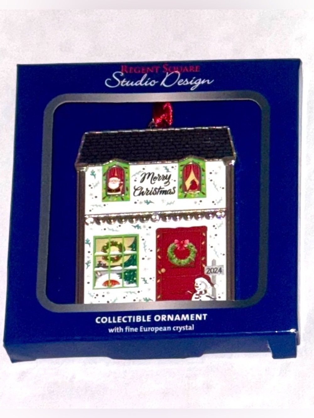 2024 Regent Square Christmas Ornament Fine European Crystal Studio Design